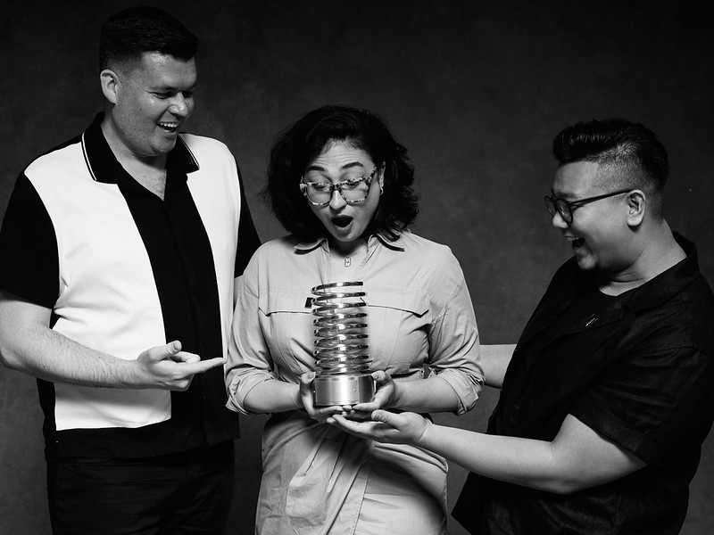 M. Akram Shibly, Kevin Dingelstedt, Marissa Pina and Lucky Nguyen from PBS at the 28th Webby Awards