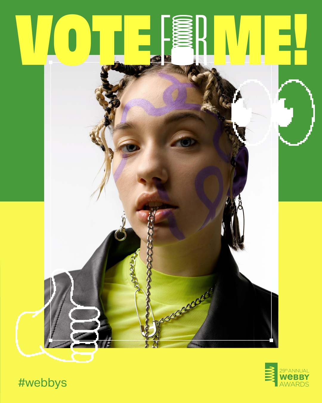 Vote For Me Center Frame Template