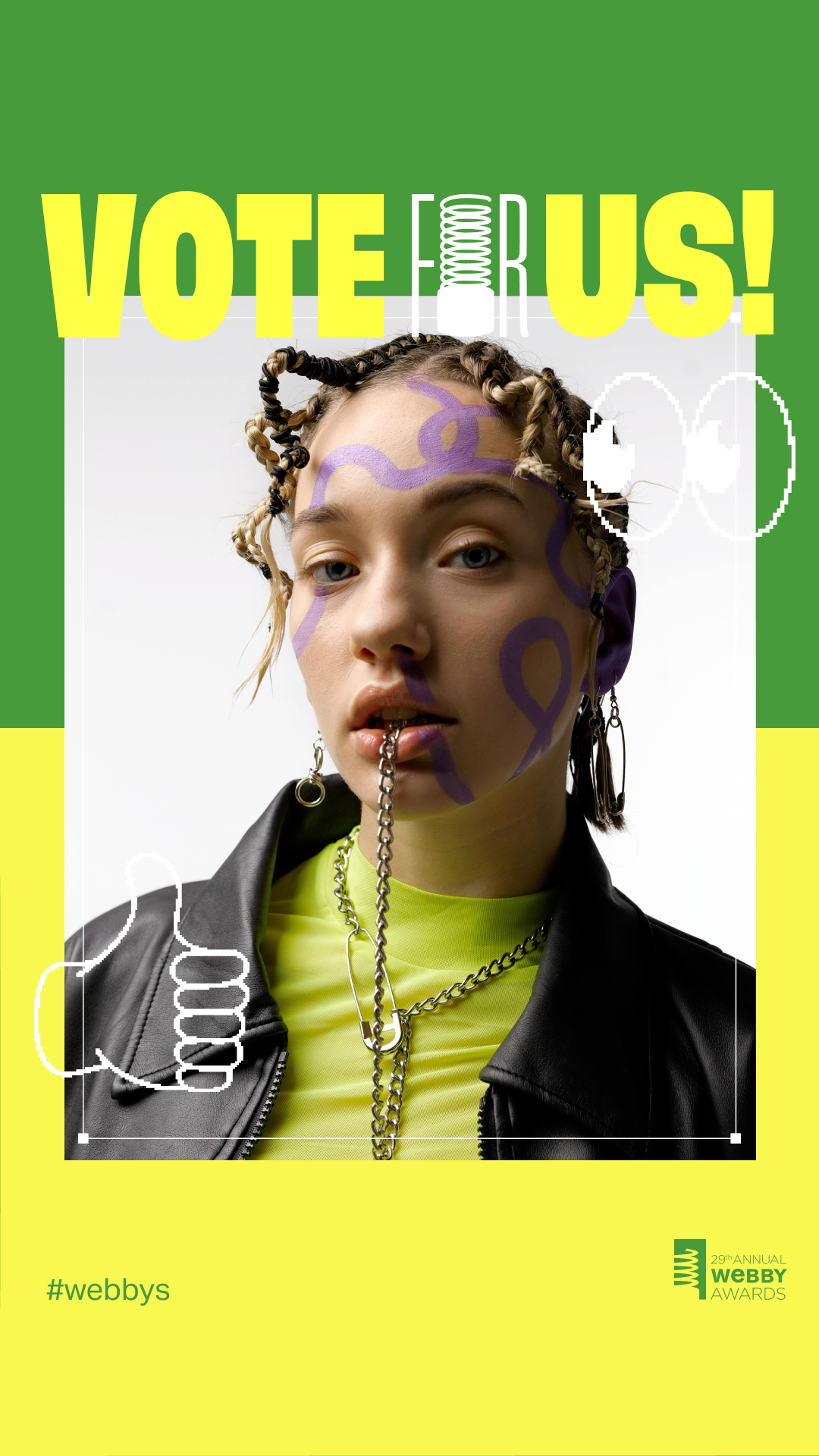 Vote For Us Center Frame Story Template