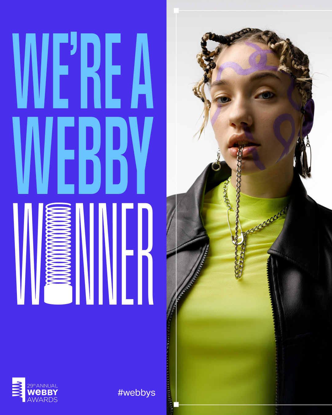 We\'re A Webby Winner - Half Frame - Post